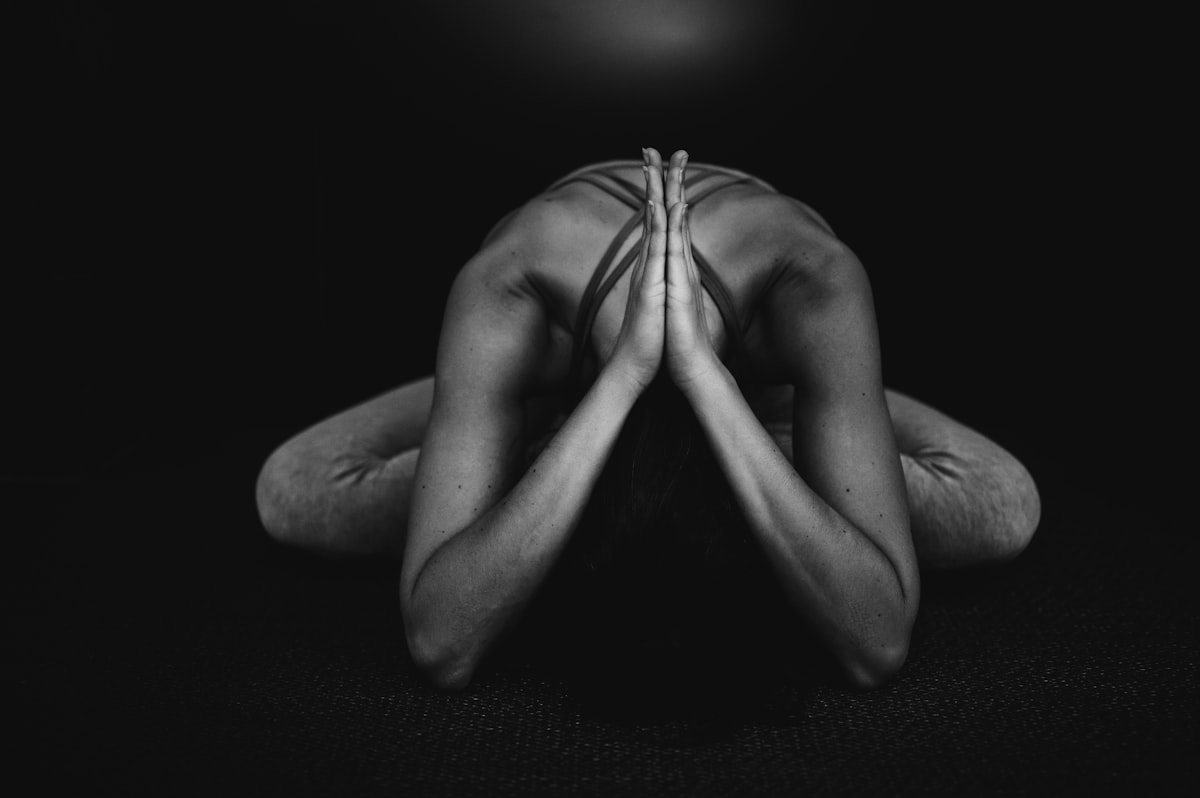 Restorative yoga with supportive props